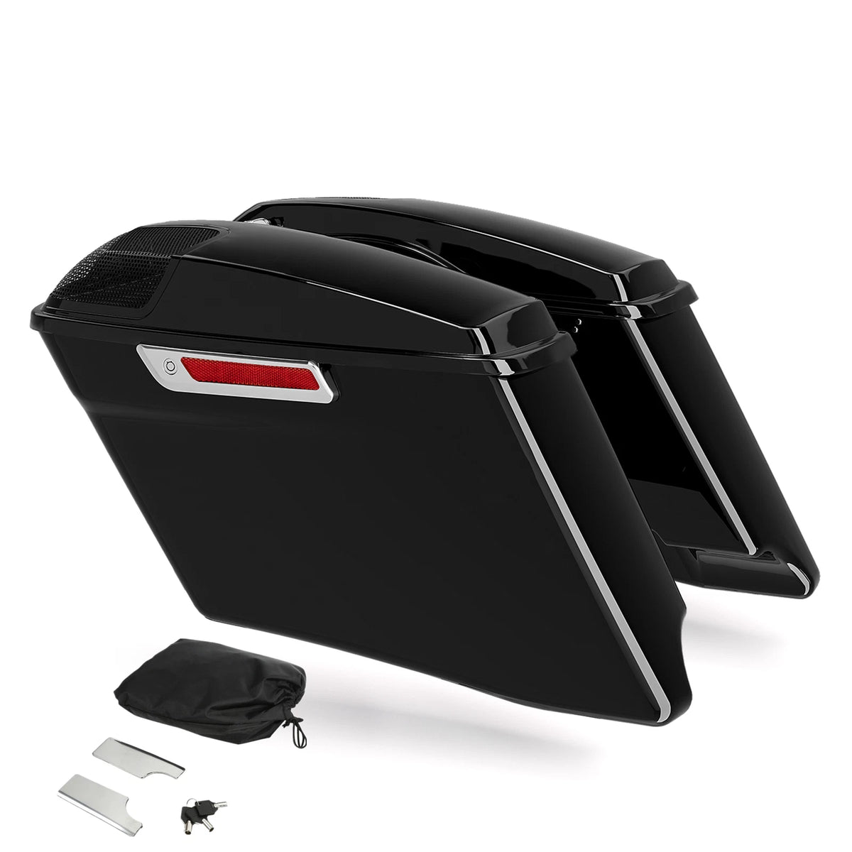 4" Extended Hard Saddlebags &Rear Fender Fit For Harley Touring Glide 2014-24 23