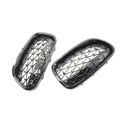 Front Kidney Grill Diamond Grille For BMW 5 Series F18 F10 2010-2017