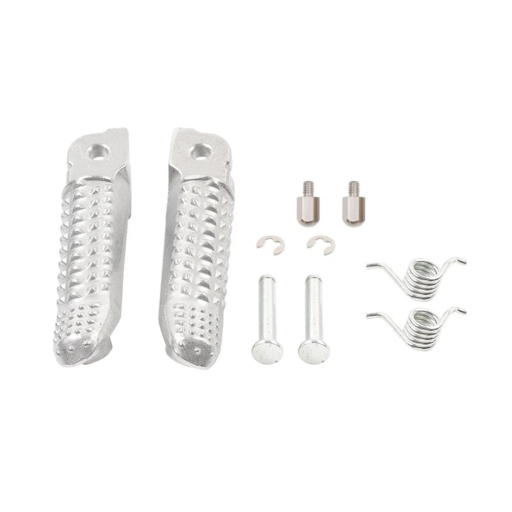 Pair Silver Front Driver Foot Pegs Footrest Pedals For BMW R nineT 2020-2024