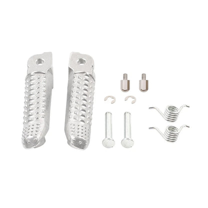 Pair Silver Front Driver Foot Pegs Footrest Pedals For BMW R nineT 2020-2024