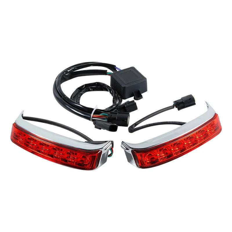 Saddlebags LED Insert Light & Brake Turn Lights For Harley Road Glide King 14-24