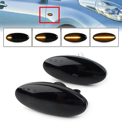 2pcs LED Side Marker Turn Signal Blinker Light For Nissan Qashqai Juke Xtrail