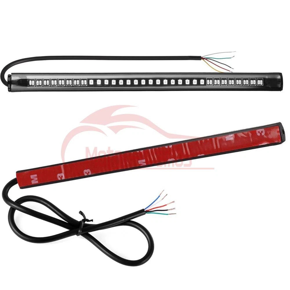 48 LED Flexible Motorcycle Light Strip Rear Tail Brake Stop Turn Signal Lamp Bar