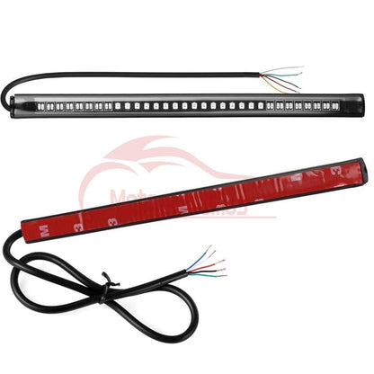 48 LED Flexible Motorcycle Light Strip Rear Tail Brake Stop Turn Signal Lamp Bar