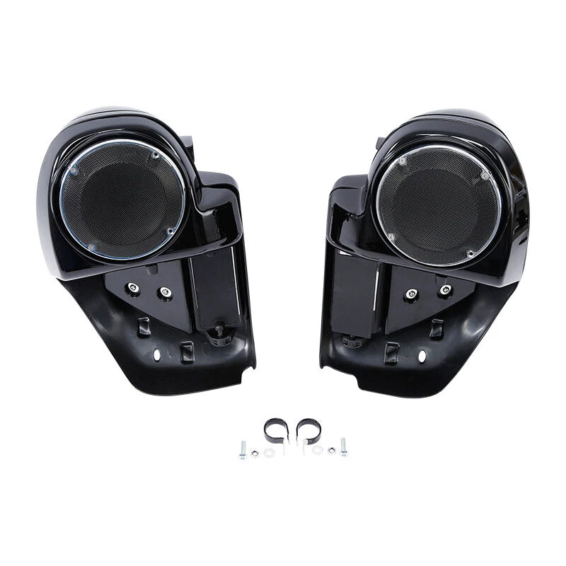 Engine Guard Bar Lower Vented Fairing Speaker Pod For Harley Electra Glide 14-Up
