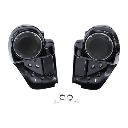Engine Guard Bar Lower Vented Fairing Speaker Pod For Harley Electra Glide 14-Up