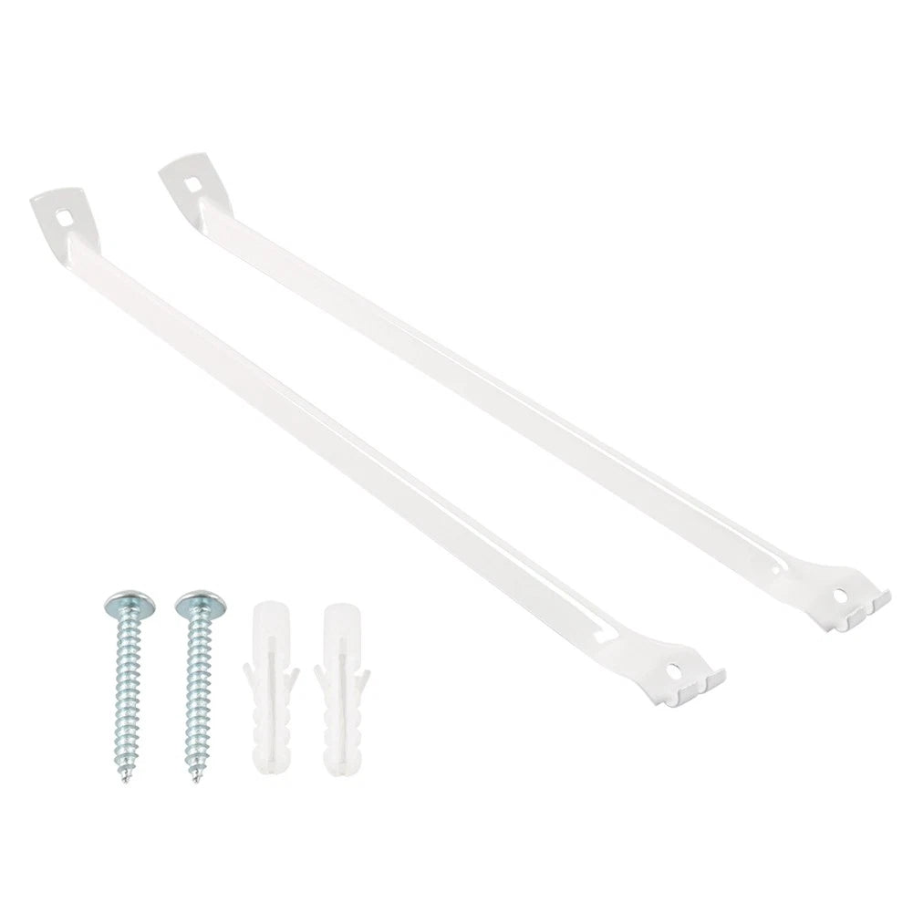 2x White Metal Support Brackets Closet Shelf Brackets For 12-Inch Wire Shelving