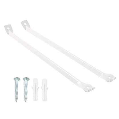 2x White Metal Support Brackets Closet Shelf Brackets For 12-Inch Wire Shelving