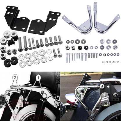 Chrome Front Rear Docking Hardware Kit For Harley Touring Road King Glide 97-08