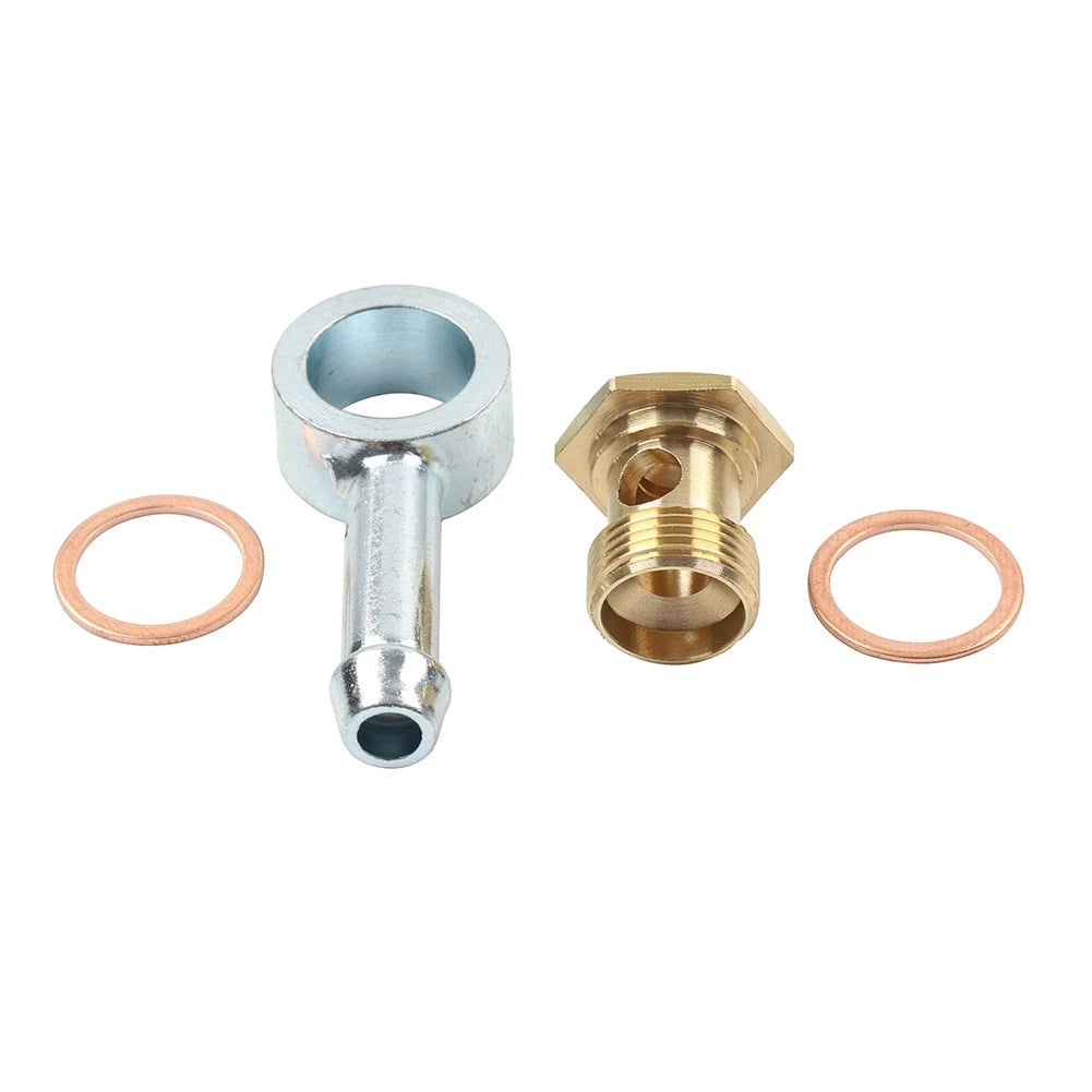 9/16-24 to 5/16" Banjo Fuel Bowl Inlet Fitting Swivel Barb For 26-25