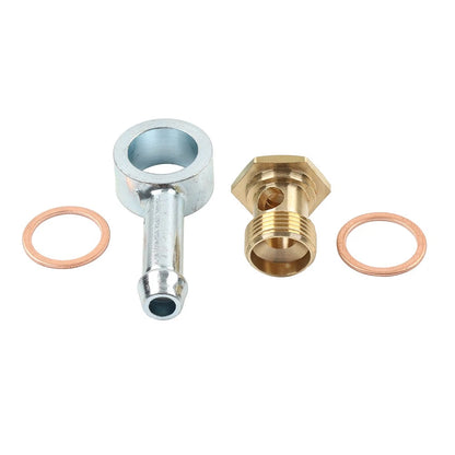 9/16-24 to 5/16" Banjo Fuel Bowl Inlet Fitting Swivel Barb For 26-25