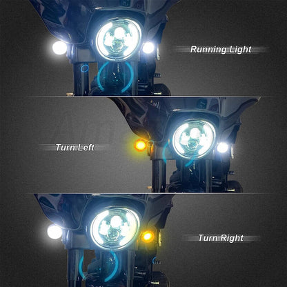 1157 LED Bullet Turn Signal Light Smoke Lens for Harley Touring CVO Softail Dyna
