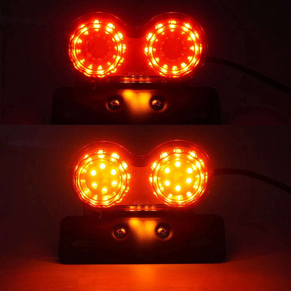 Universal Motorcycle Tail Lights LED Rear Brake Lamp Modification Indicators 12V