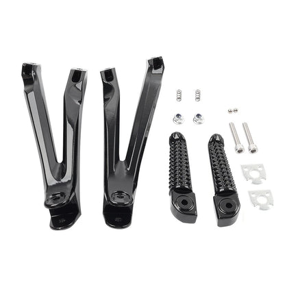 Rear Passenger Footrests Foot Pegs Bracket For Yamaha YZF R1 2004-2008 Black