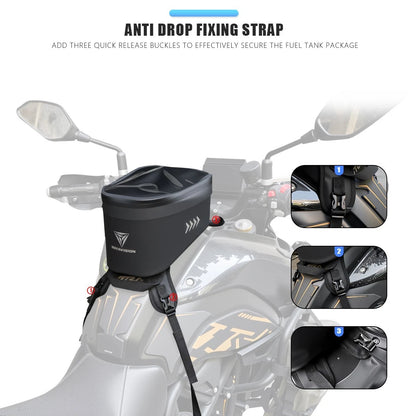 Waterproof Motorcycle Fuel Tank Bag Magnetic Motorbike Luggage Phone Storage Bag