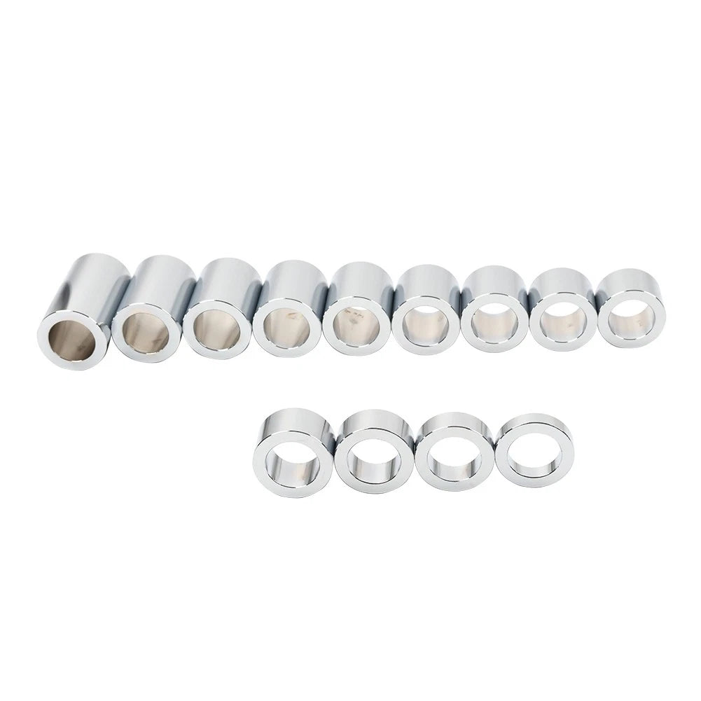 Chrome Wheel Axle Spacer Kit ID 3/4" OD 1 1/8" Fit Harley Softail Dyna Road King