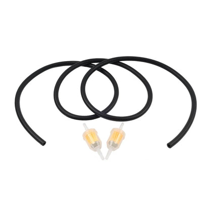 6Feet 1/4" ID Motor Gas Fuel Line Tubing + 10Pcs Hose Clamps with Fuel Filter