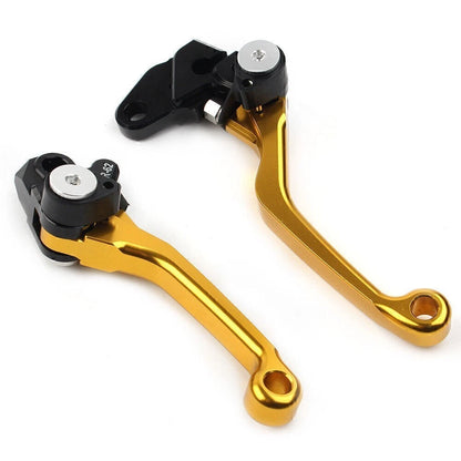 CNC Pivot Brake Clutch Levers Gold For SUZUKI RM125 RM250 RM85 RM 85/125/250