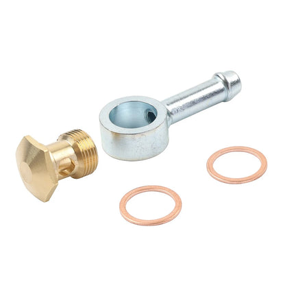 9/16-24 to 5/16" Banjo Fuel Bowl Inlet Fitting Swivel Barb For 26-25