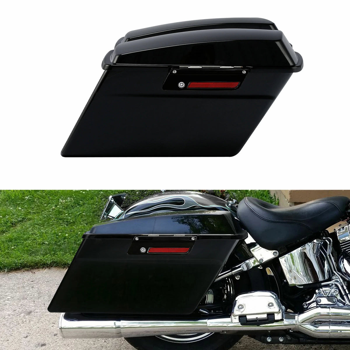 Hard Saddlebags Black Latch Fit For Harley Touring Road Glide King 1994-2013 12