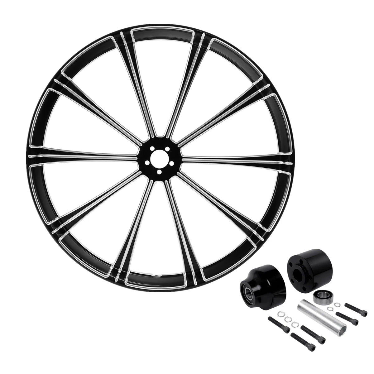 30'' Front Wheel Rim Single Disc Wheel Hub Fit For Harley Street Glide 08-25 ABS