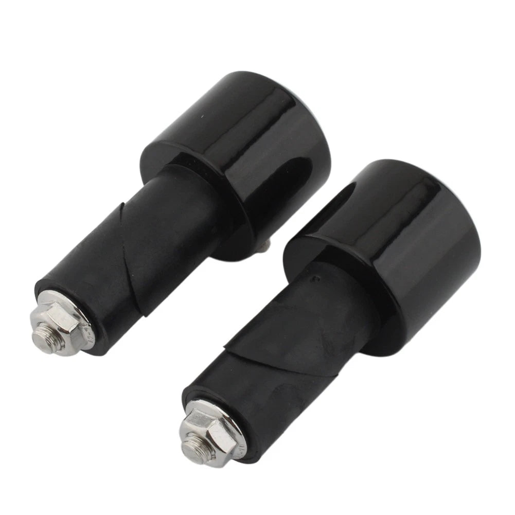 Motor Bar Ends Hand Grip Handlebar End Cap Black For Yamaha VMAX 400 450 500 750