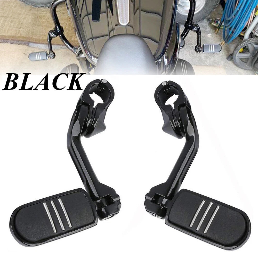 1-1/4" Long Angled Streamline Highway Engine Guard Foot Pegs For Harley Dyna US
