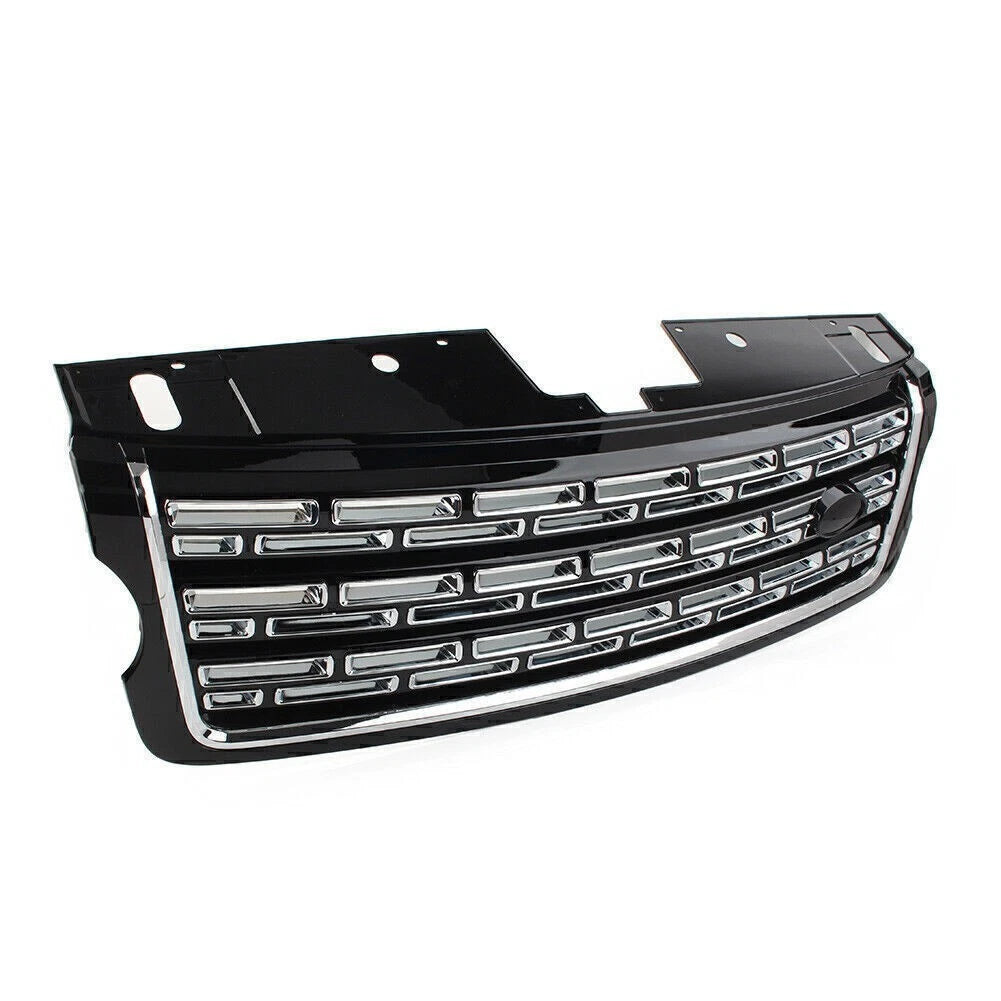 Front Bumper Upper Grille Grill Black+Black For Land Rover Range Rover 2013-2017
