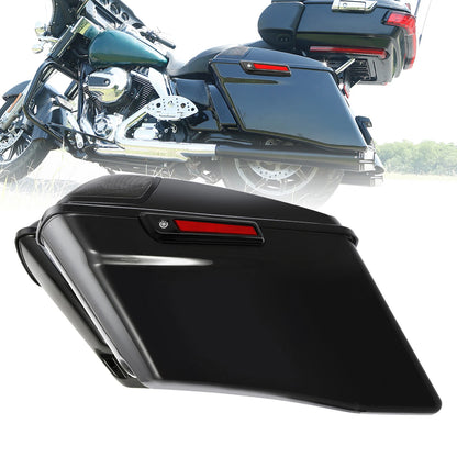 Vivid Black 4" Extended Hard Saddlebags Fit For Harley Touring Models 2014-Up US