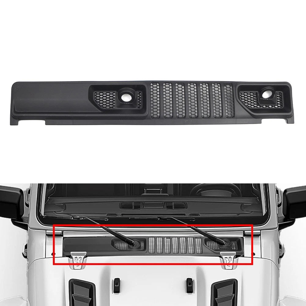 Wiper Cowl Panel Grille Windshield Grille Cover For Jeep Wrangler JL 2018-2024