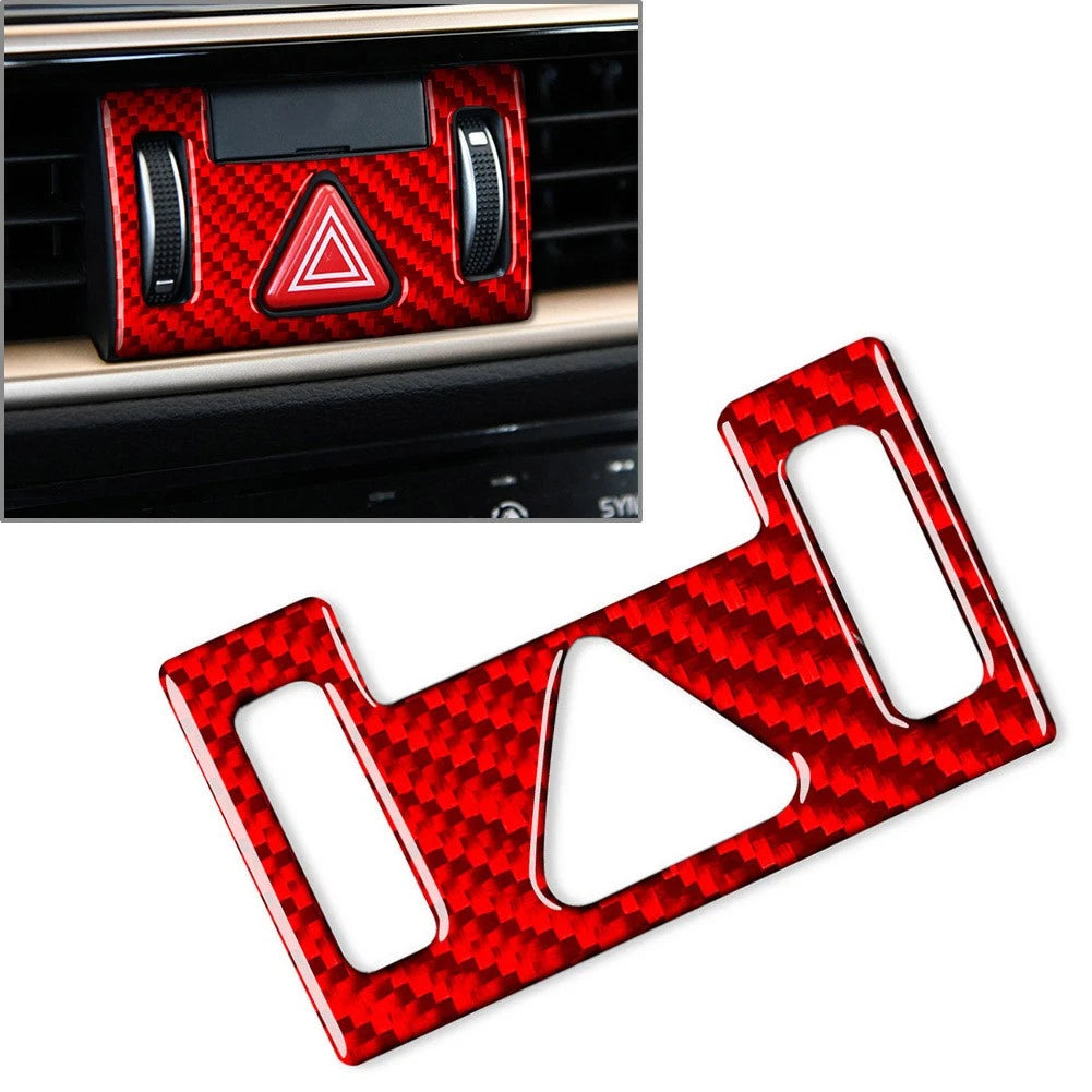 Carbon Fiber Red Mergency Light Button Frame Trim For Kia K3 Forte 2019-21 US US
