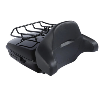Chopped Trunk Backrest Rack Base Plate Fit For Harley Street Road Glide 2014-Up
