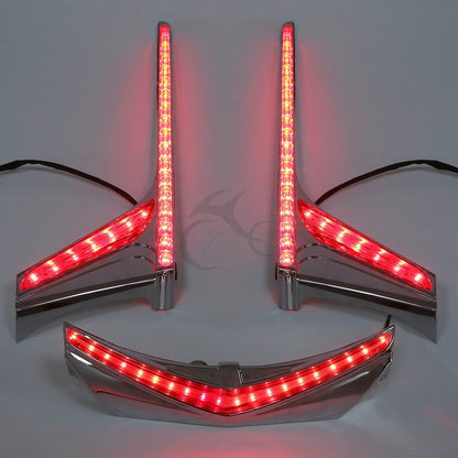 Fender Tip Accent Vertical Under Brake Turn Light For Honda GL1800 F6B 2012-2017