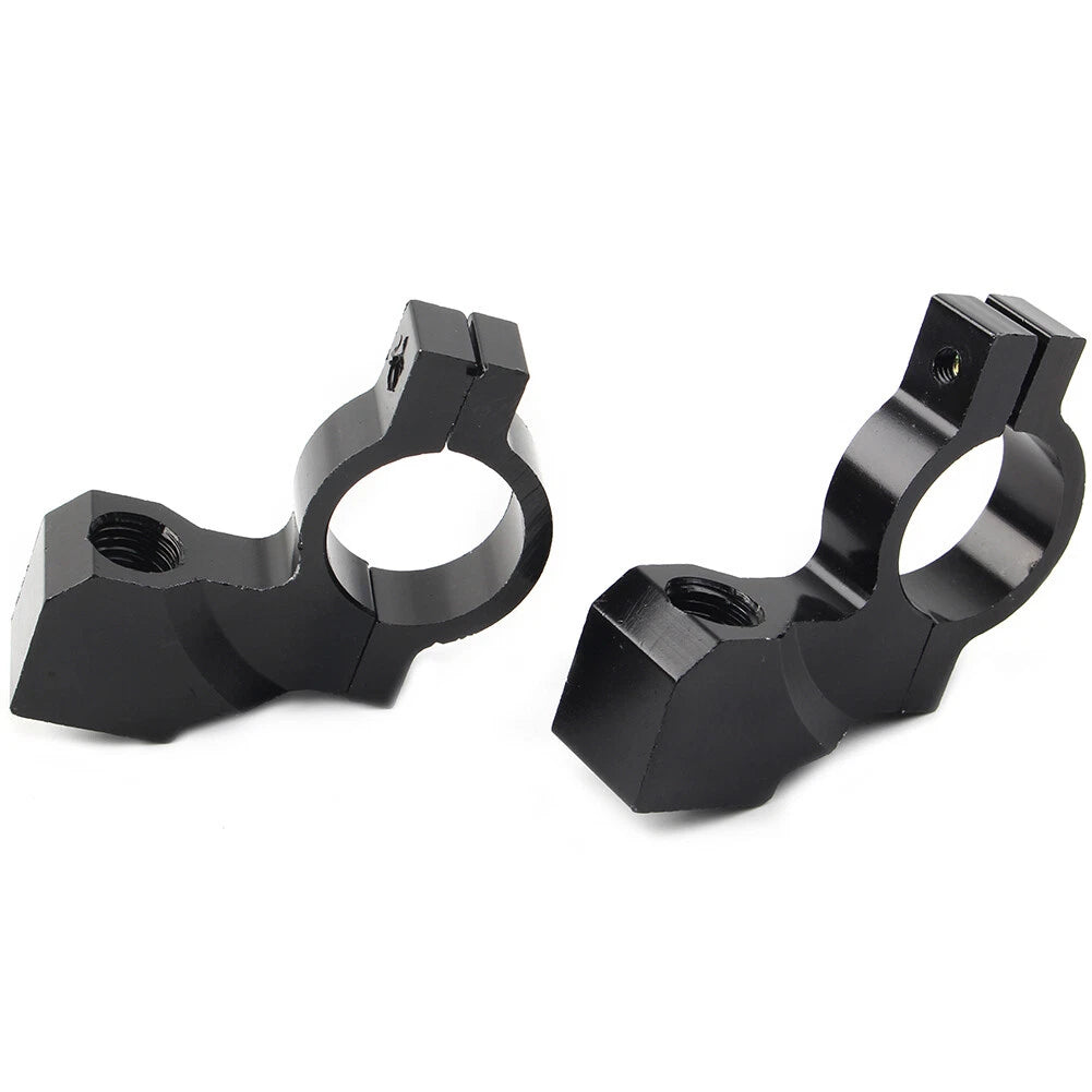 10mm Thread 7/8" Bike Handlebar Rearview Mirror Mount Bracket Clamp Motor Black