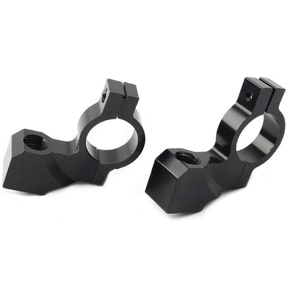 10mm Thread 7/8" Bike Handlebar Rearview Mirror Mount Bracket Clamp Motor Black