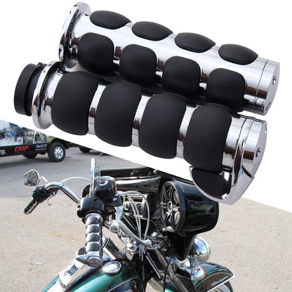 1" Motorcycle Handle bar Hand Grips w/ Throttle For Harley Honda Kawasaki Suzuki
