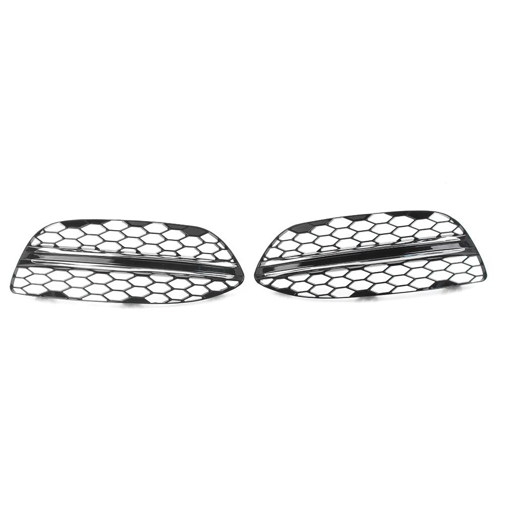 Fog Light Honeycomb Mesh Grilles Cover For Mercedes Benz C Class W205 C300 15-18