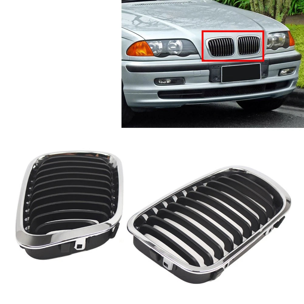 Front Bumper Kidney Grille For BMW 3 Series E46 1998-2001