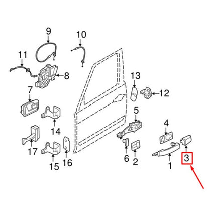 Driver Side Exterior Door Handle Cap For Land Rover Freelander 2 LR3 LR067700 US