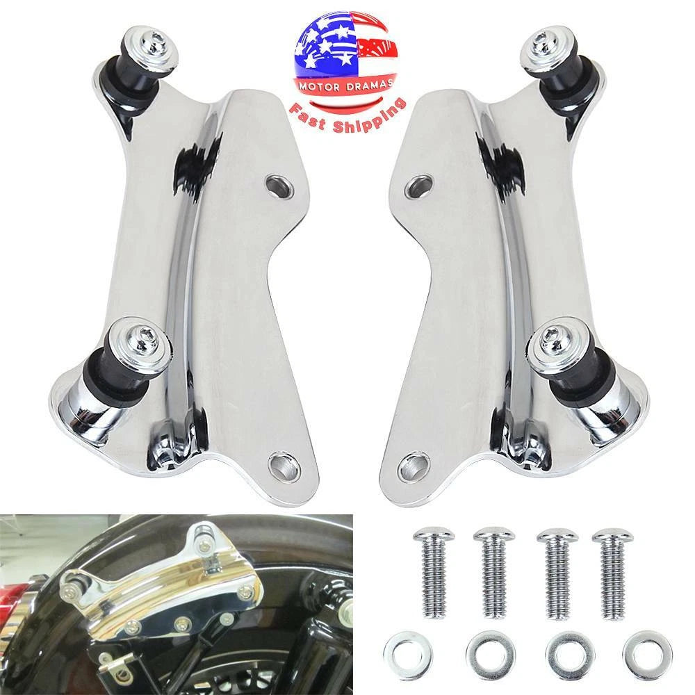 4-Point Chrome Docking Hardware Kit For Harley Touring Road King Glide 14-2020