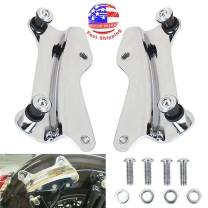 4-Point Chrome Docking Hardware Kit For Harley Touring Road King Glide 14-2020