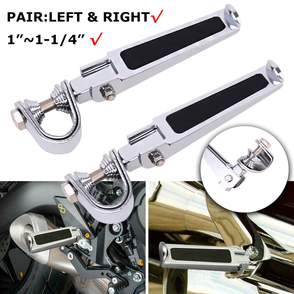 Motorcycle Highway 1"-1-1/4" Engine Crash Bar Foot Pegs For Harley Road King