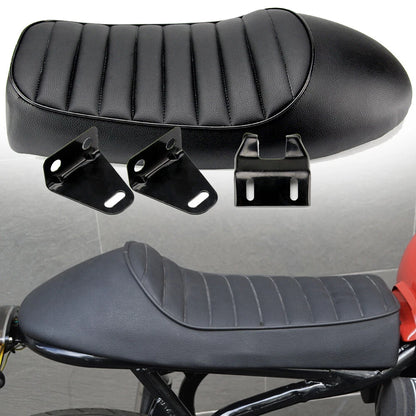 Motorcycle Cafe Racer Seat Flat Brat Hump Saddle Fit For Honda Suzuki Yamaha