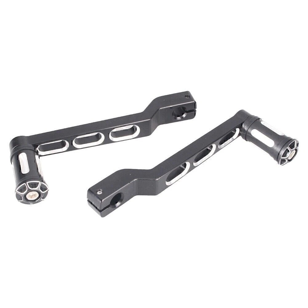 For Harley FLST FLHT Heel Toe Shifter Arms Set Black Gear Shift Levers w/ Pedal