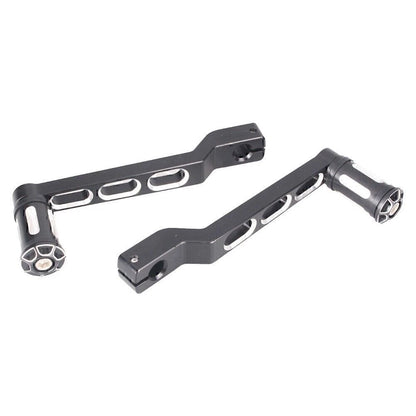 For Harley FLST FLHT Heel Toe Shifter Arms Set Black Gear Shift Levers w/ Pedal