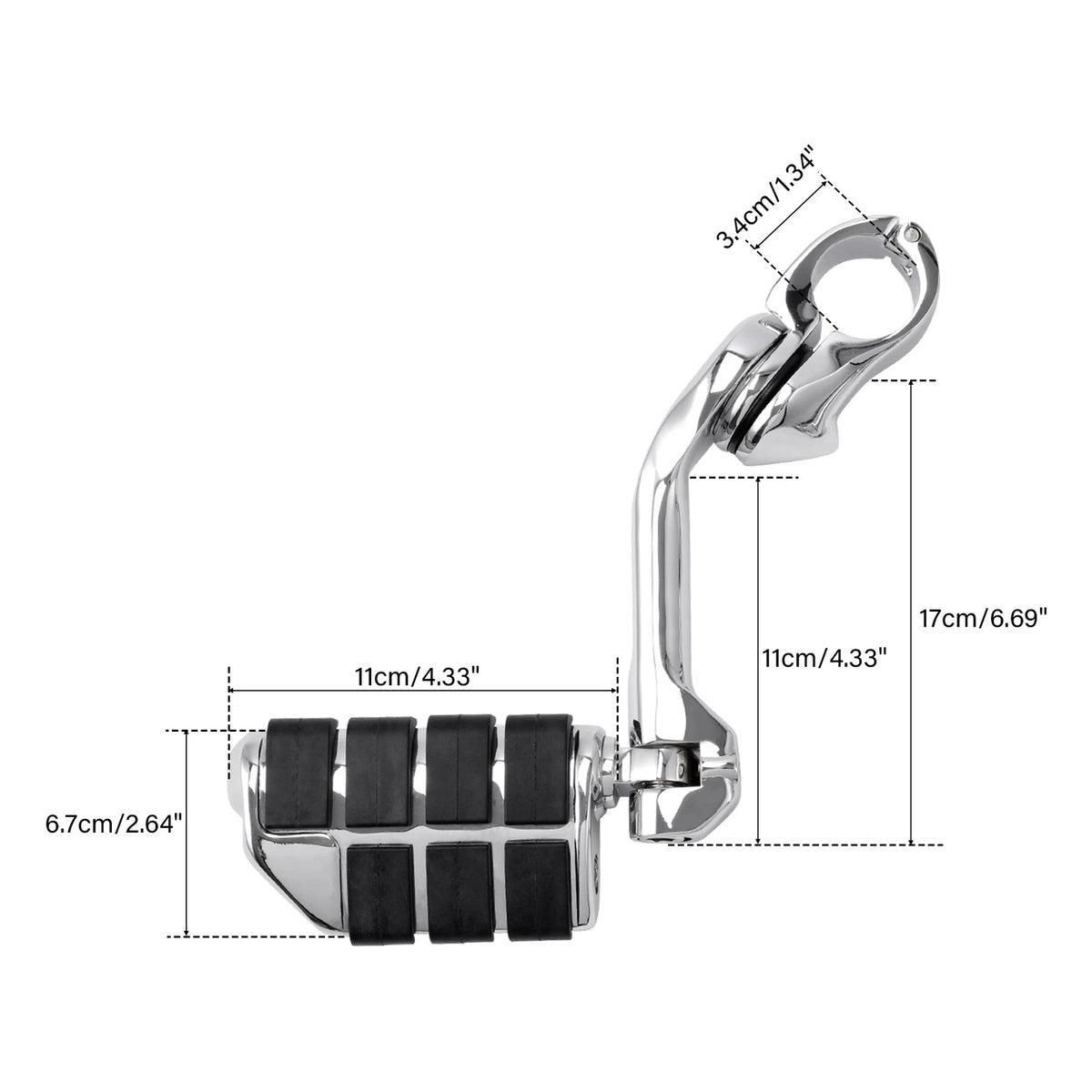 32mm Long Highway Foot Pegs Footrests Fit For Harley Touring Electra Road Glide