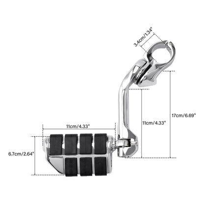 32mm Long Highway Foot Pegs Footrests Fit For Harley Touring Electra Road Glide