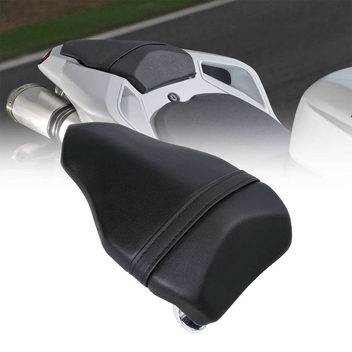Rear Passenger Seat Pad Pillion PU Leather Fit For DUCATI 1098 1198 1098 S 848