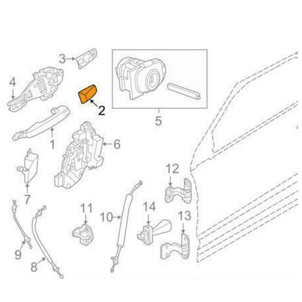 Driver Side Exterior Door Handle Cap For Land Rover Discovery Sport LR5 XE XF