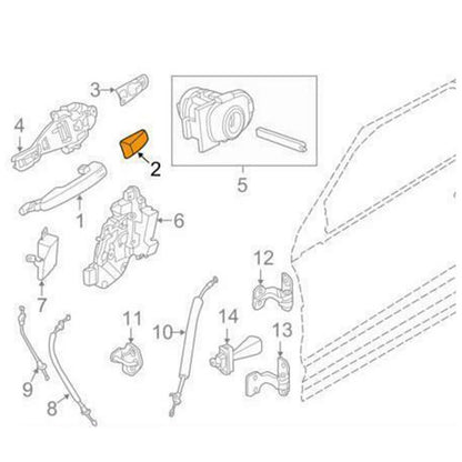 Driver Side Exterior Door Handle Cap For Land Rover Discovery Sport LR5 XE XF